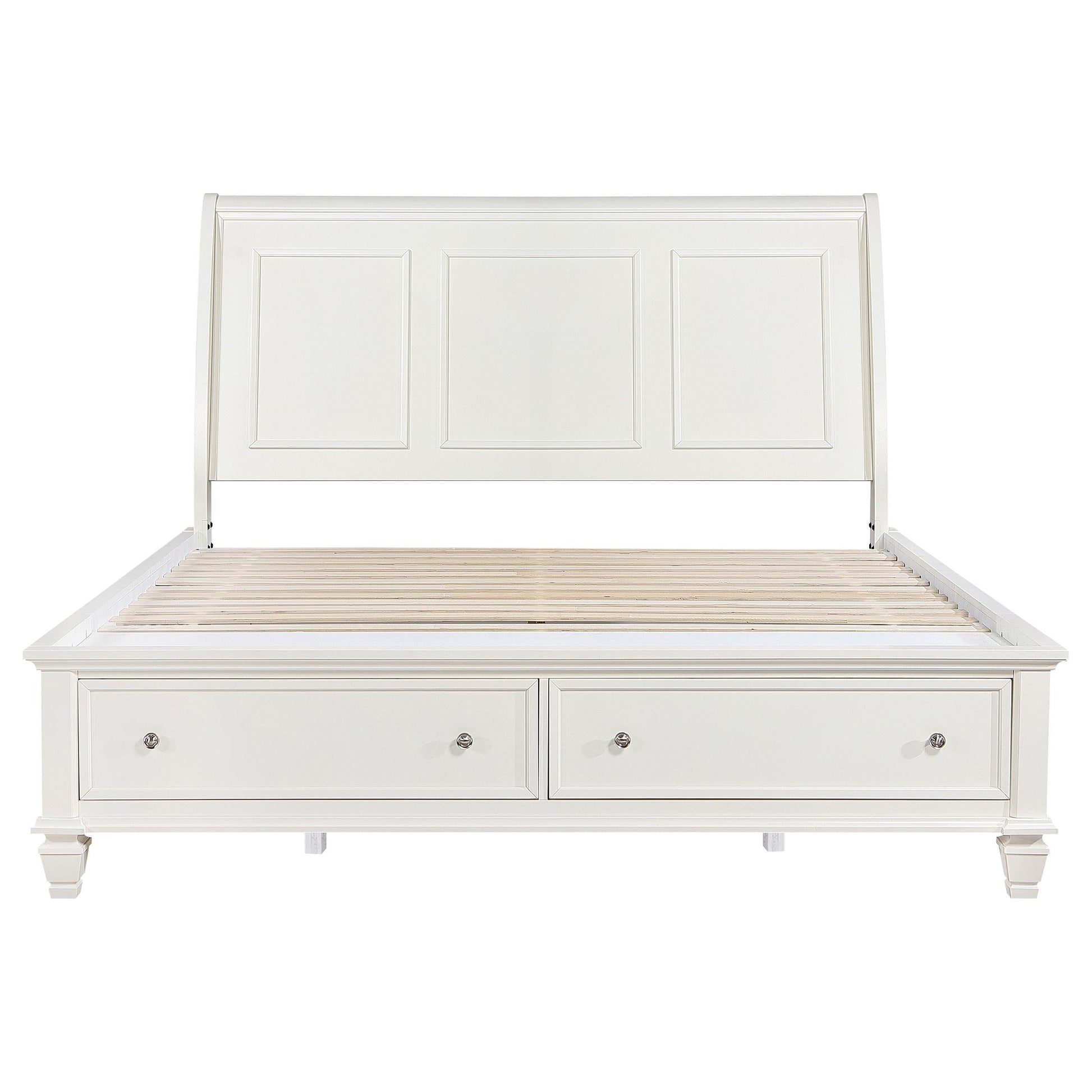  Coaster Furniture Sandy Beach 201309KE Wood Eastern King Storage Panel Bed - Cream White IMAGE 3