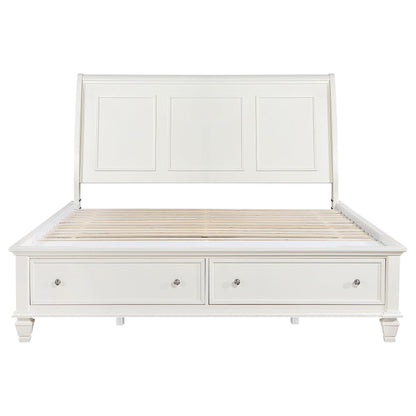  Coaster Furniture Sandy Beach 201309KE Wood Eastern King Storage Panel Bed - Cream White IMAGE 3