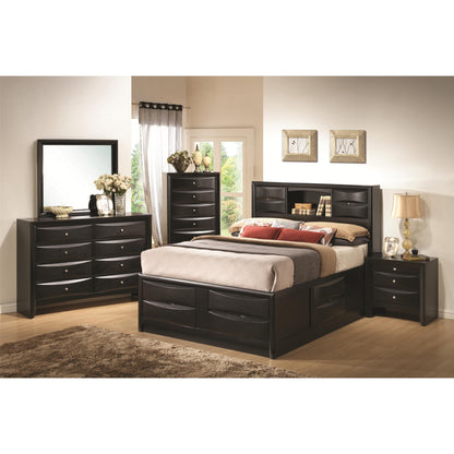  Coaster Furniture Briana 202701KW Wood California King Storage Bookcase Bed - Black IMAGE 2