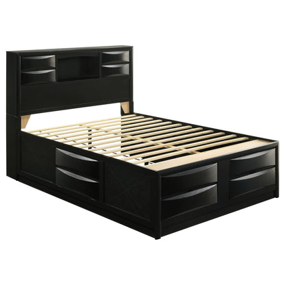 Coaster Furniture Briana 202701Q Wood Queen Storage Bookcase Bed - Black IMAGE 1