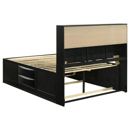Coaster Furniture Briana 202701Q Wood Queen Storage Bookcase Bed - Black IMAGE 4