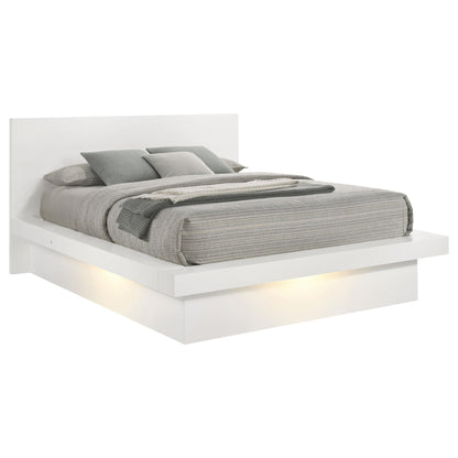 Coaster Furniture Jessica 202990Q Wood Queen LED Panel Bed - Snow White IMAGE 2