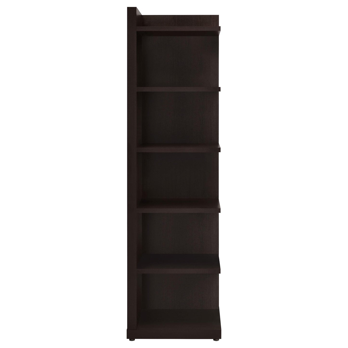 Coaster Furniture Alder 800270 71-inch 6-shelf Corner Bookcase - Cappuccino IMAGE 3