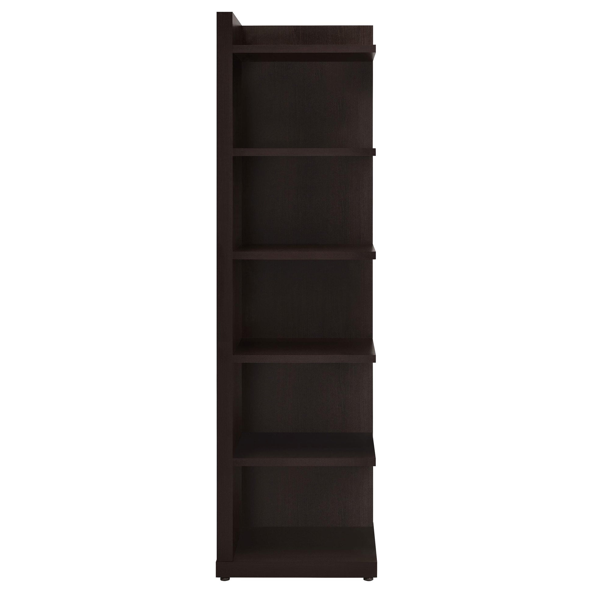Coaster Furniture Alder 800270 71-inch 6-shelf Corner Bookcase - Cappuccino IMAGE 3