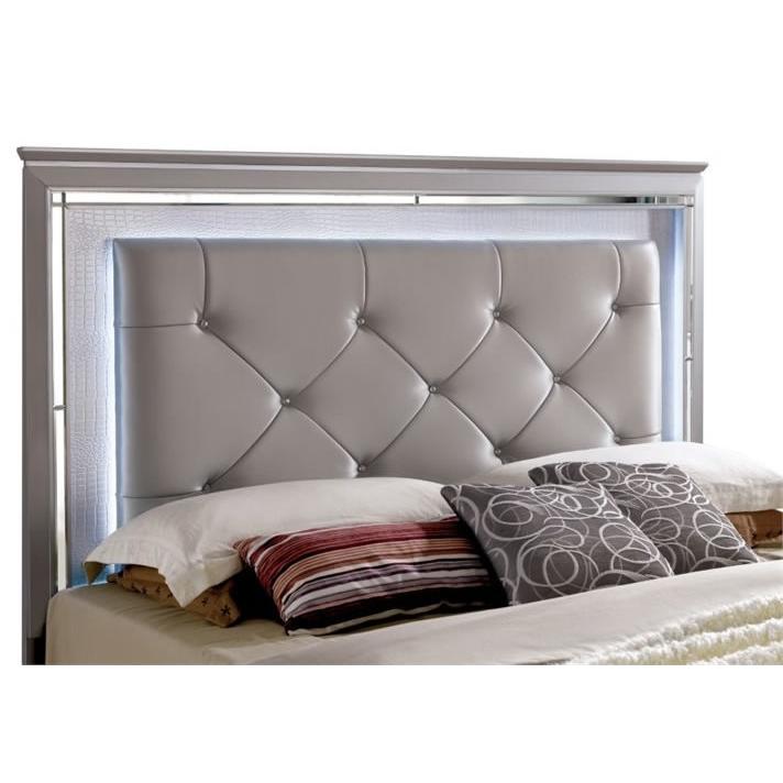  Furniture of America Bellanova CM7979SV 6 pc California King Upholstered Panel Bedroom Set IMAGE 3