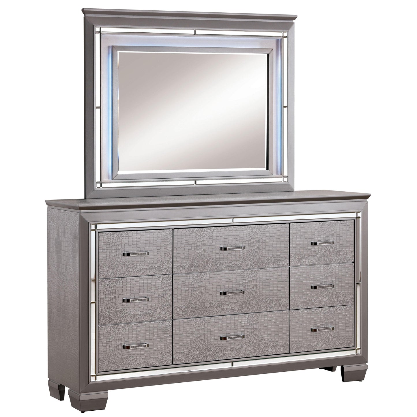  Furniture of America Bellanova CM7979SV 6 pc California King Upholstered Panel Bedroom Set IMAGE 7