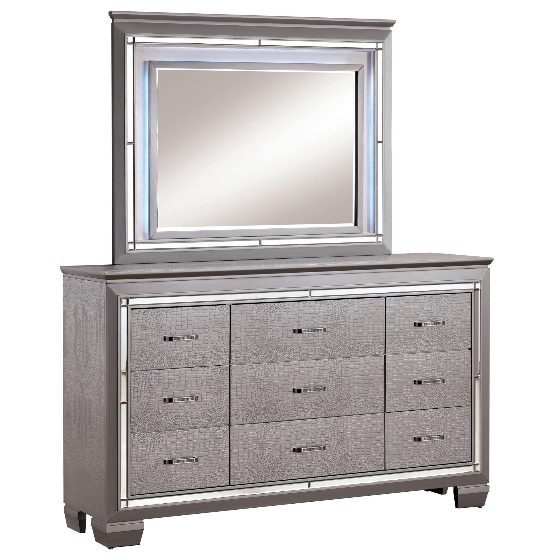  Furniture of America Bellanova CM7979SV 6 pc California King Upholstered Panel Bedroom Set IMAGE 7