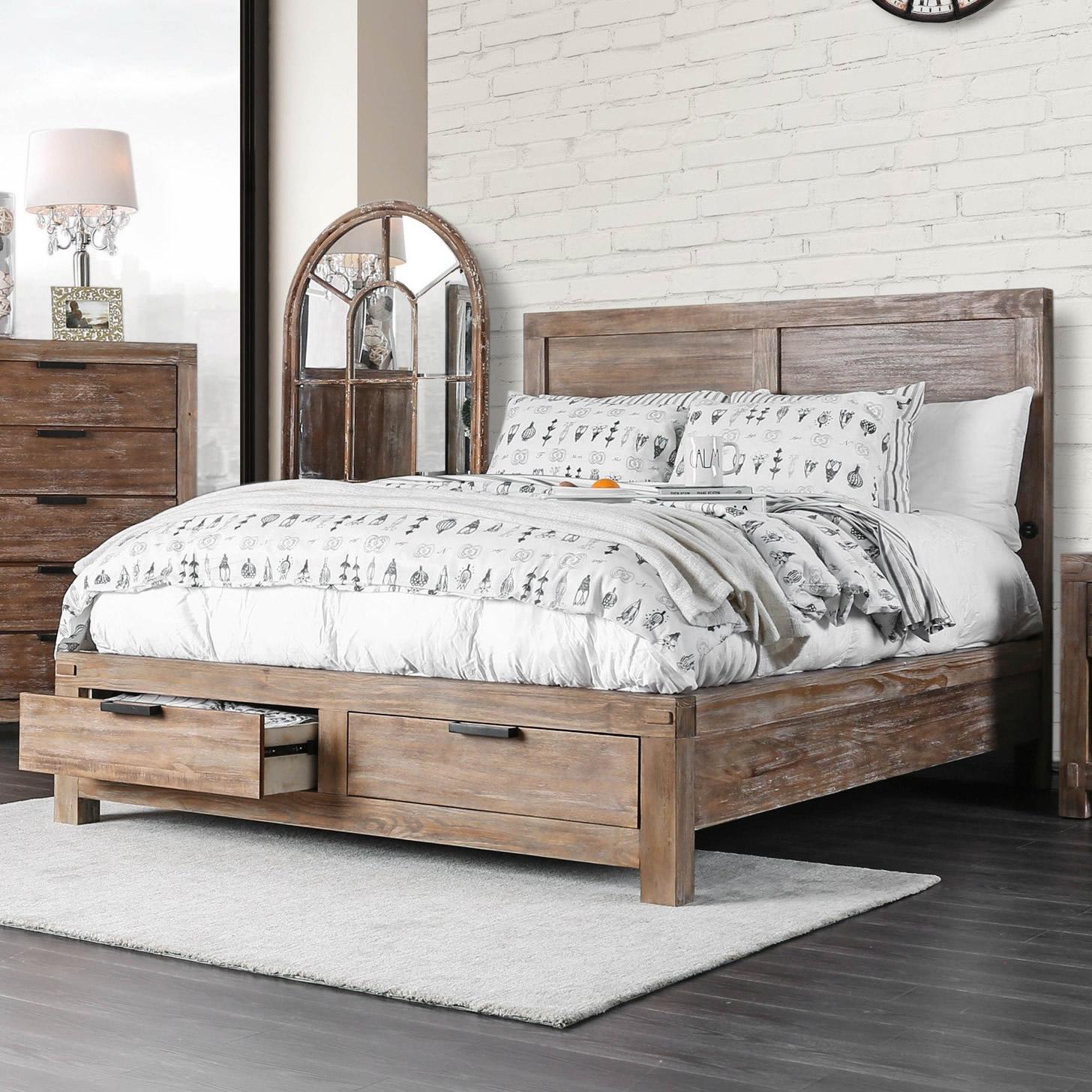  Furniture of America Wynton CM7360 6 pc Queen Bedroom Set with Storage IMAGE 2