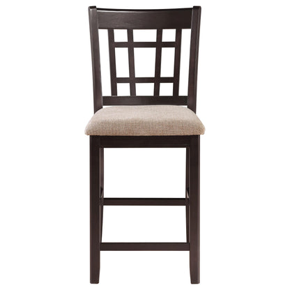 Coaster Furniture Lavon 105279 Wood Counter Chair - Tan and Espresso (Set of 2) IMAGE 2