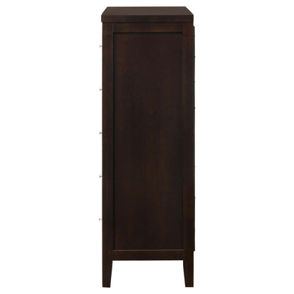 Coaster Furniture Carlton 202095 5-Drawer Bedroom Chest - Cappuccino IMAGE 4