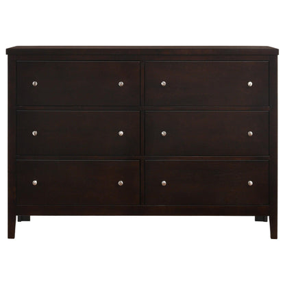Coaster Furniture Carlton 202093 6-Drawer Dresser - Cappuccino IMAGE 2