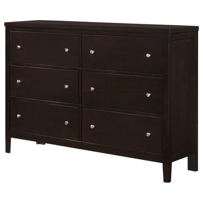 Coaster Furniture Carlton 202093 6-Drawer Dresser - Cappuccino IMAGE 3