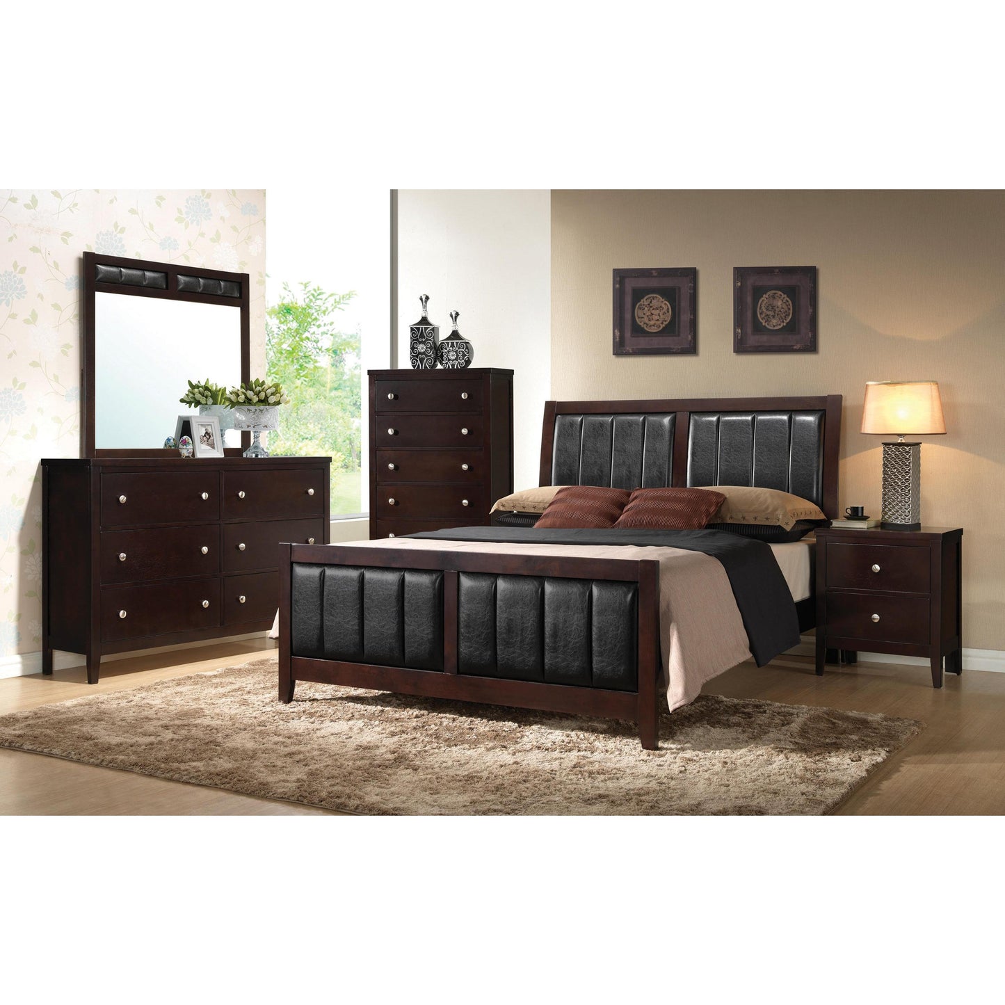  Coaster Furniture Carlton 202094 Dresser Mirror - Cappuccino IMAGE 3
