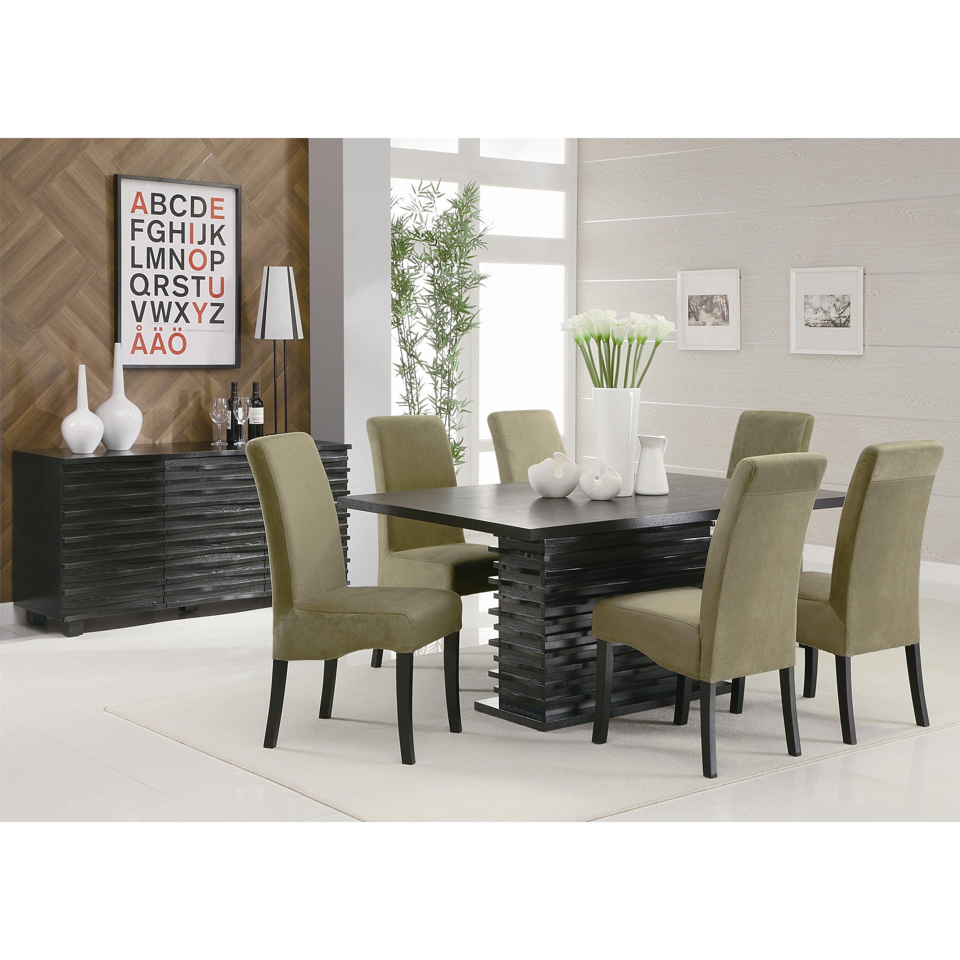 Coaster Furniture Stanton 102061 Rectangular 66-inch Dining Table - Black IMAGE 2