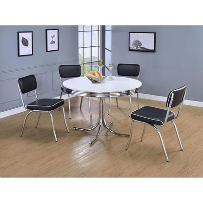 Coaster Furniture Retro 2066 Upholstered Dining Side Chair - Black (Set of 2) IMAGE 11