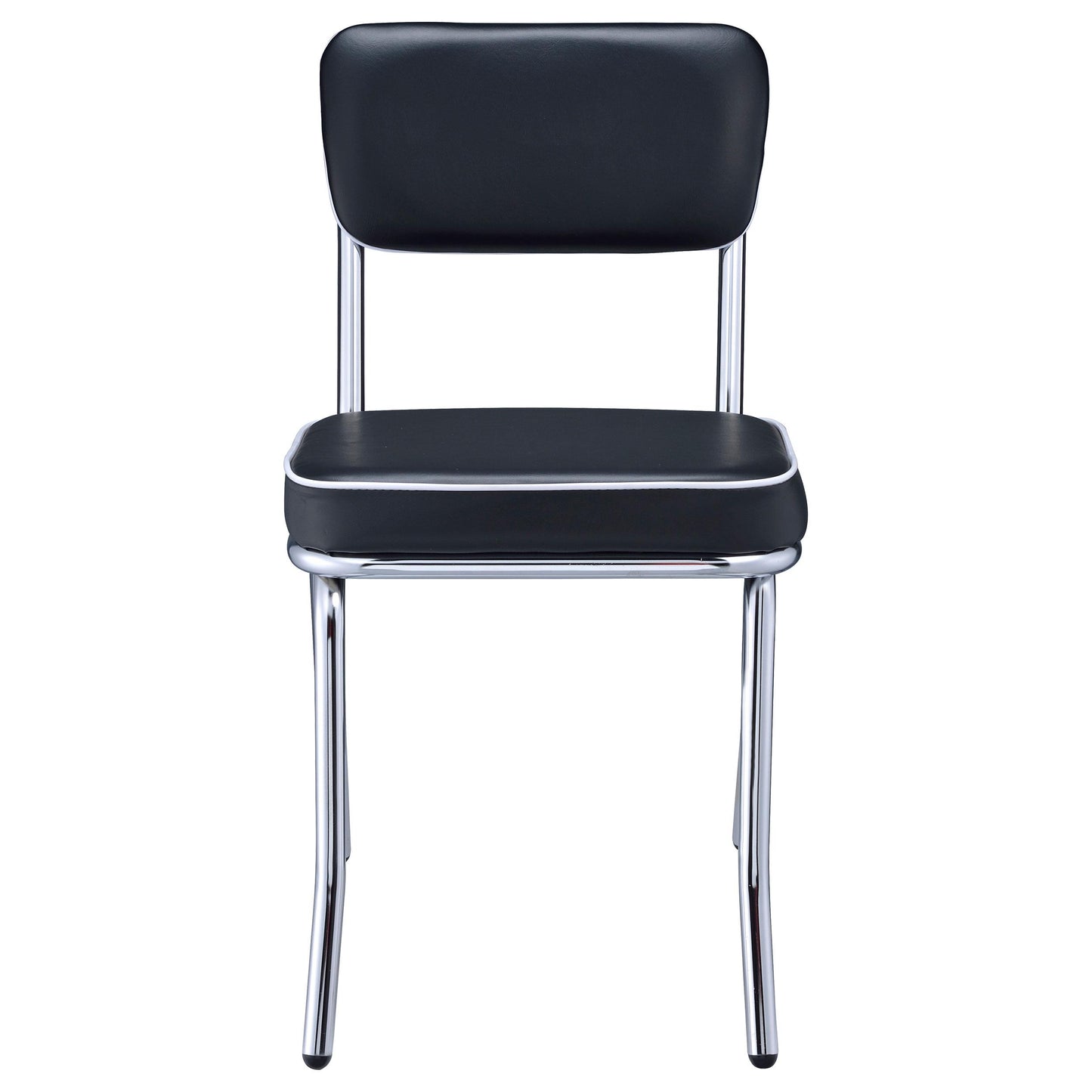 Coaster Furniture Retro 2066 Upholstered Dining Side Chair - Black (Set of 2) IMAGE 2