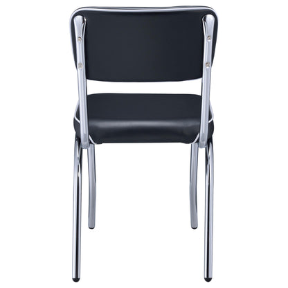 Coaster Furniture Retro 2066 Upholstered Dining Side Chair - Black (Set of 2) IMAGE 6
