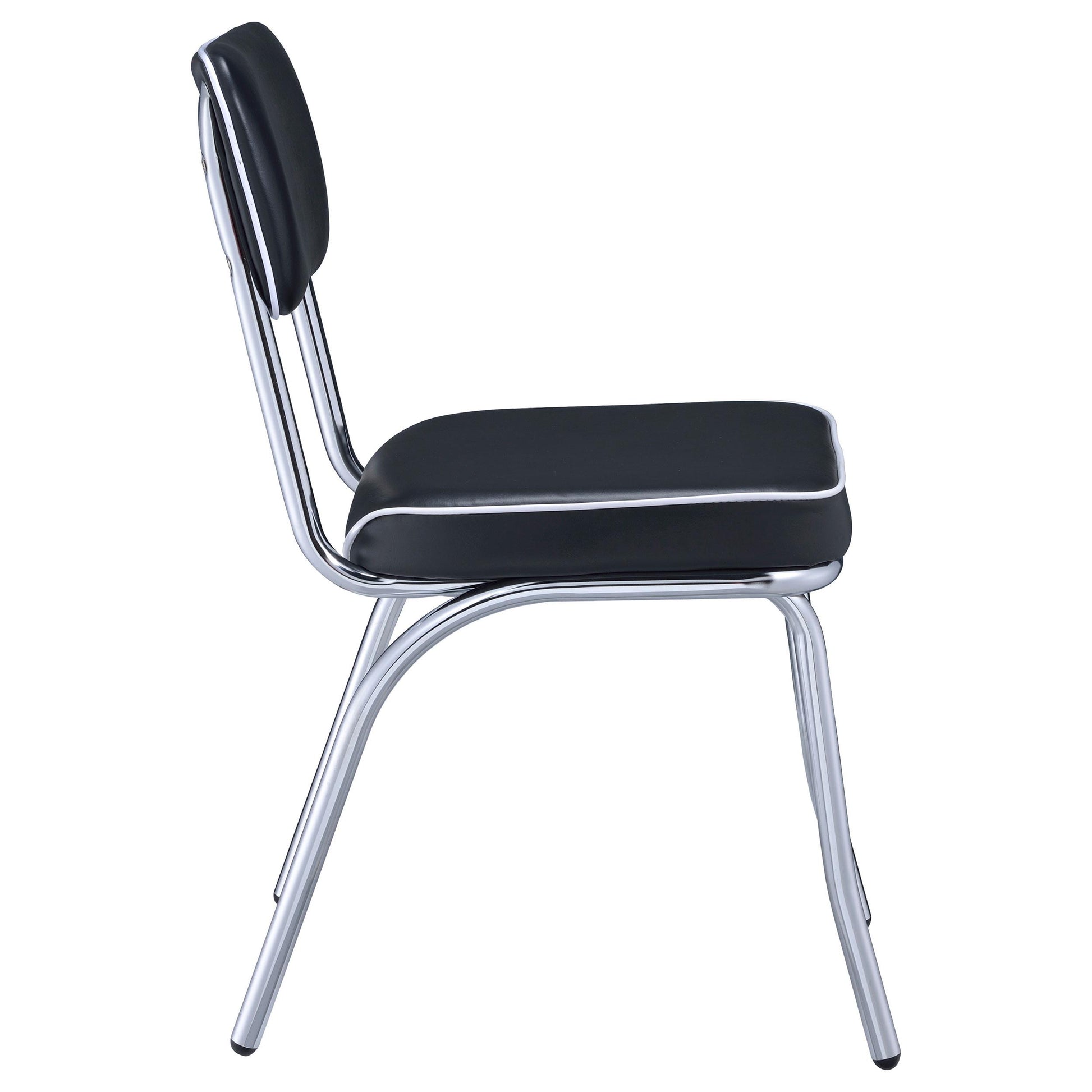 Coaster Furniture Retro 2066 Upholstered Dining Side Chair - Black (Set of 2) IMAGE 8