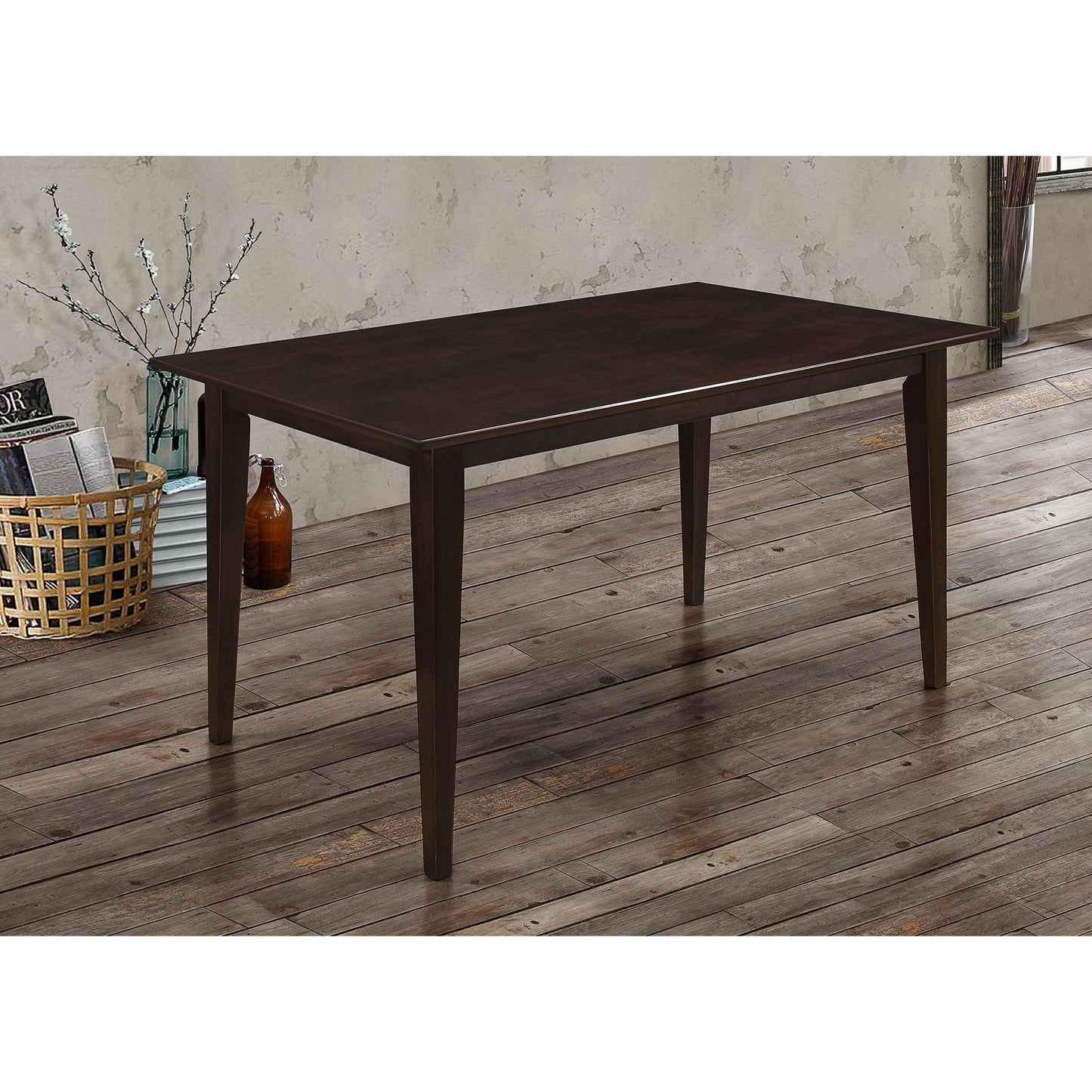 Coaster Furniture Gabriel 100771 Rectangular 59-inch Wood Dining Table - Cappuccino IMAGE 4
