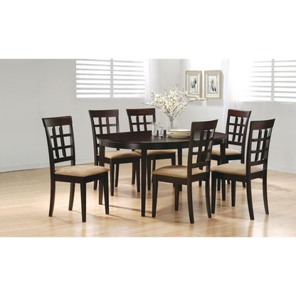  Coaster Furniture Gabriel 100772 Lattice Back Dining Side Chair - Cappuccino (Set of 2) IMAGE 10
