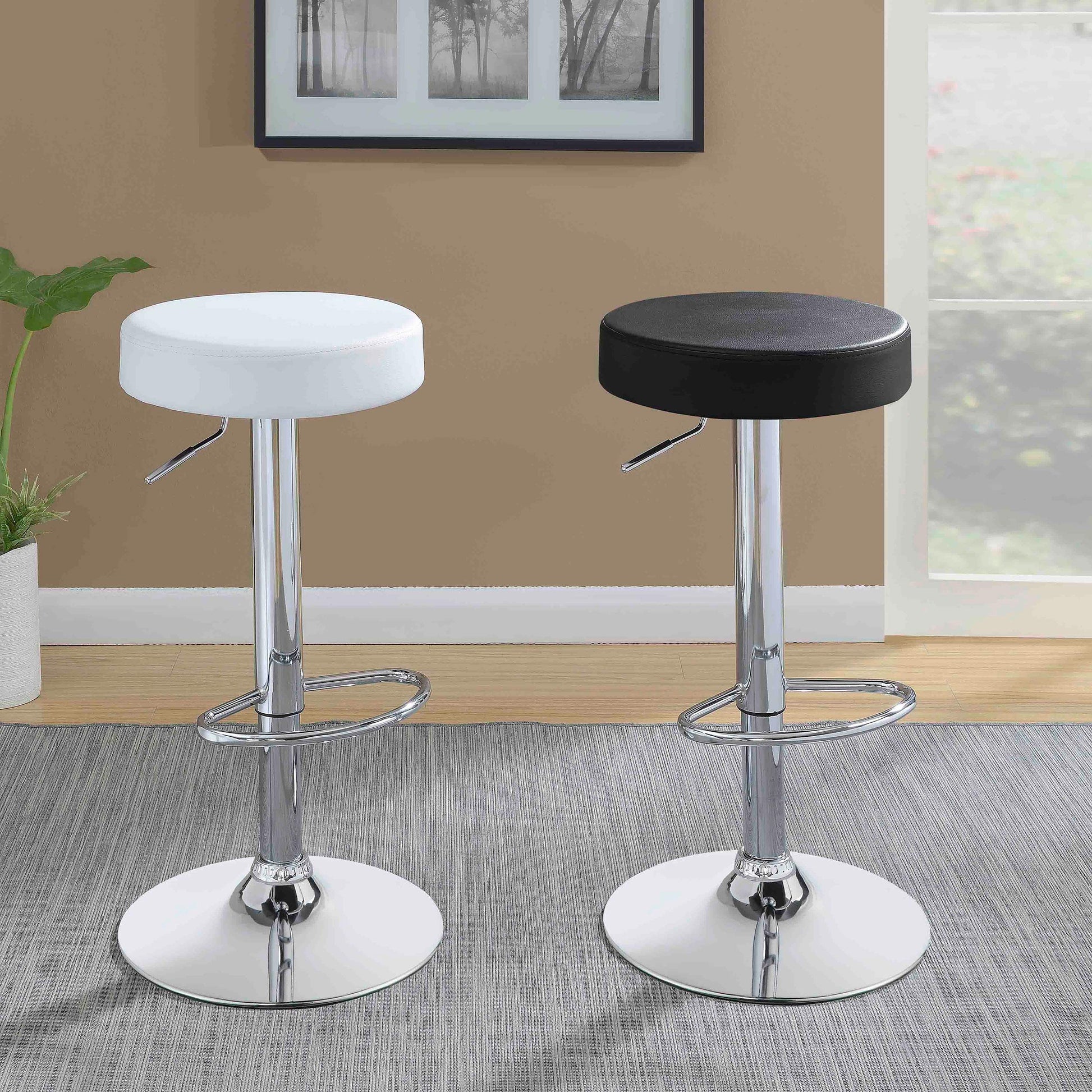  Coaster Furniture Ramses 102558 29" Adjustable Bar Stool - Chrome and Black IMAGE 7