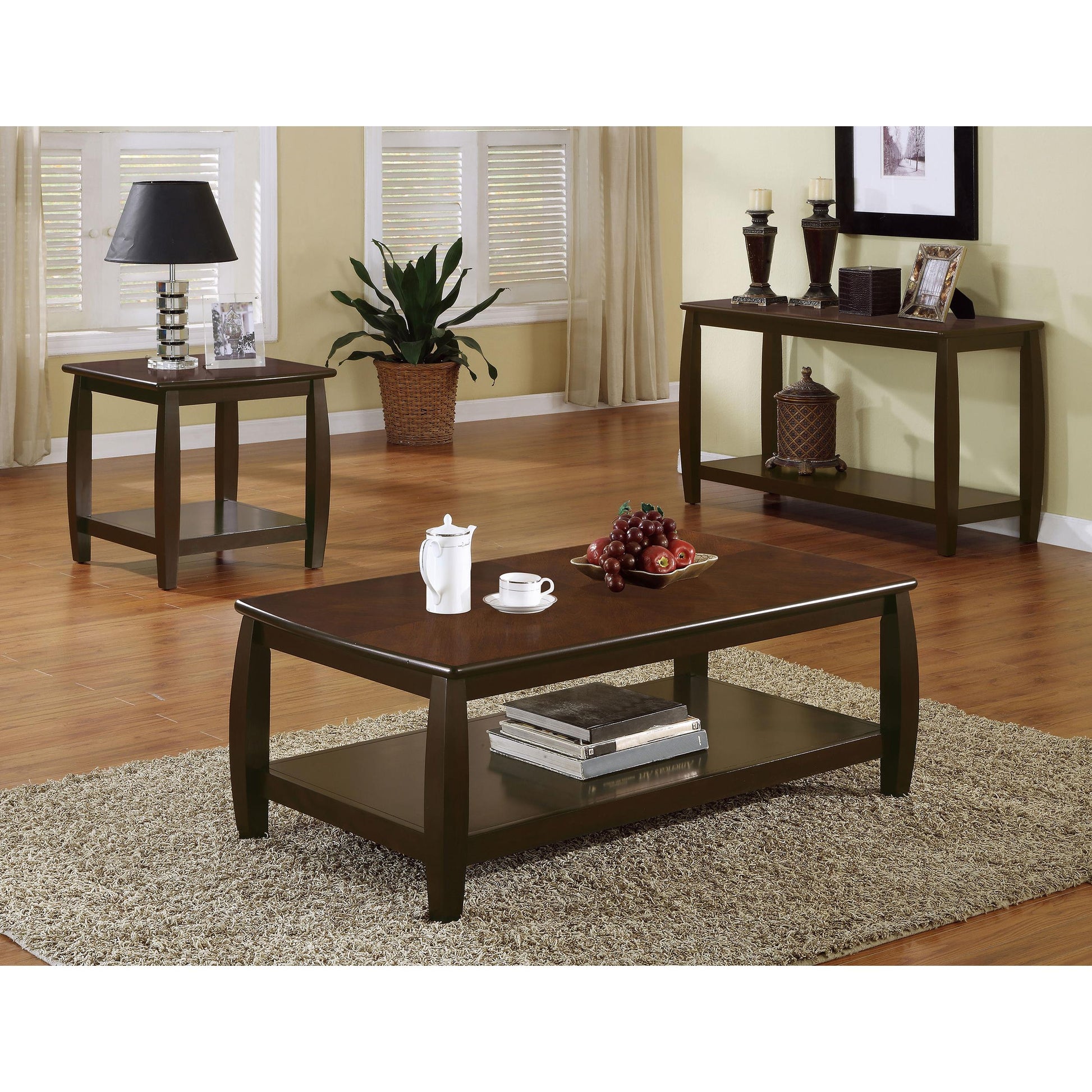 Coaster Furniture Dixon 701079 Wood Entryway Console Table with Shelf - Cappuccino IMAGE 6