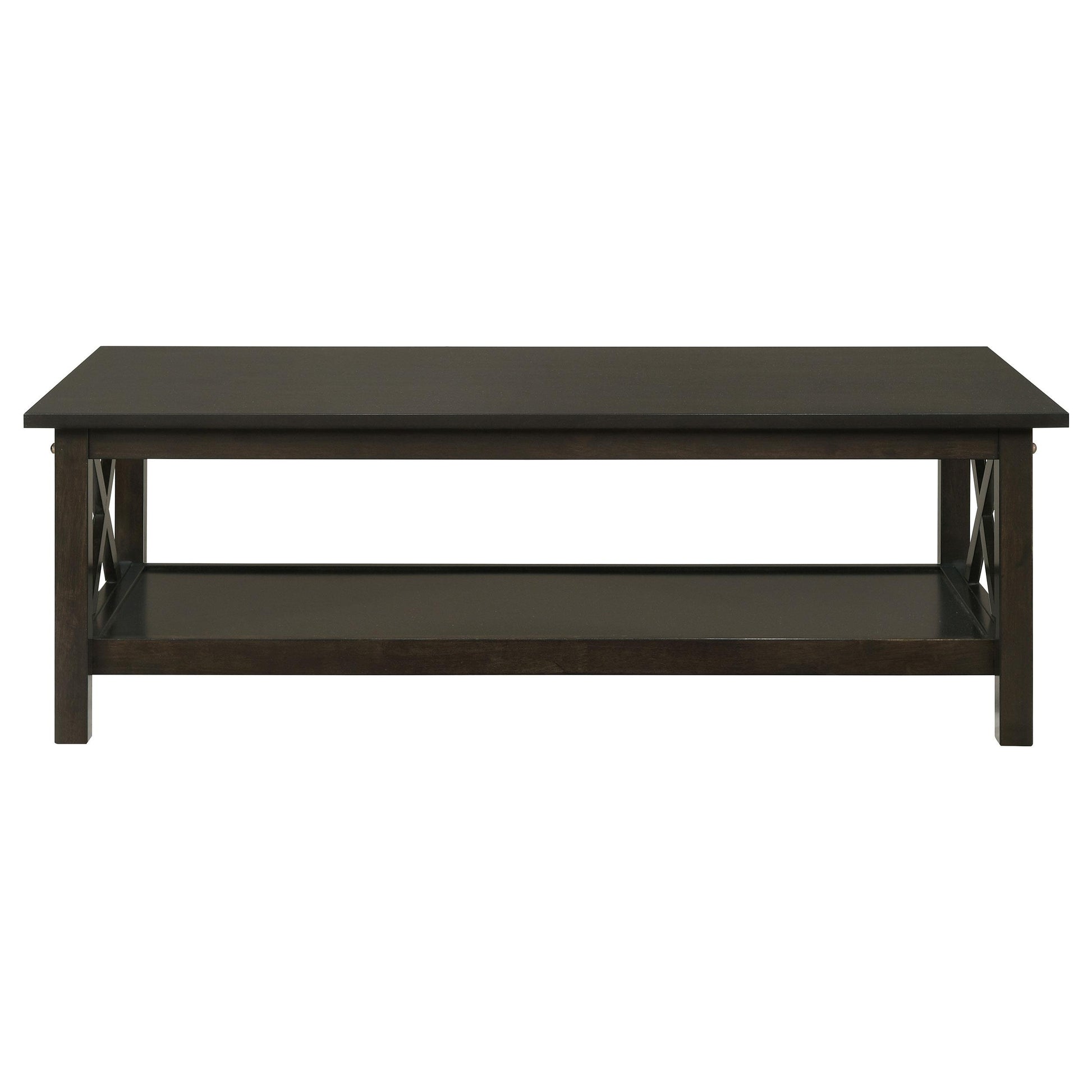 Coaster Furniture Rachelle 5909 3-piece Rectangular Coffee Table Set - Deep Merlot IMAGE 3