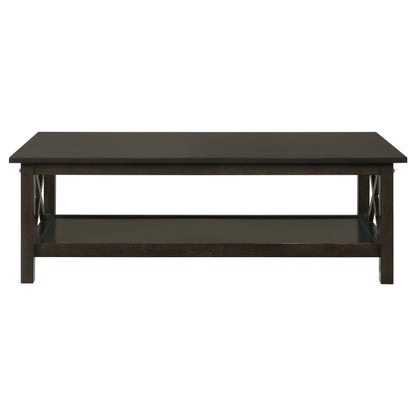 Coaster Furniture Rachelle 5909 3-piece Rectangular Coffee Table Set - Deep Merlot IMAGE 3