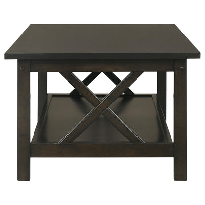Coaster Furniture Rachelle 5909 3-piece Rectangular Coffee Table Set - Deep Merlot IMAGE 4