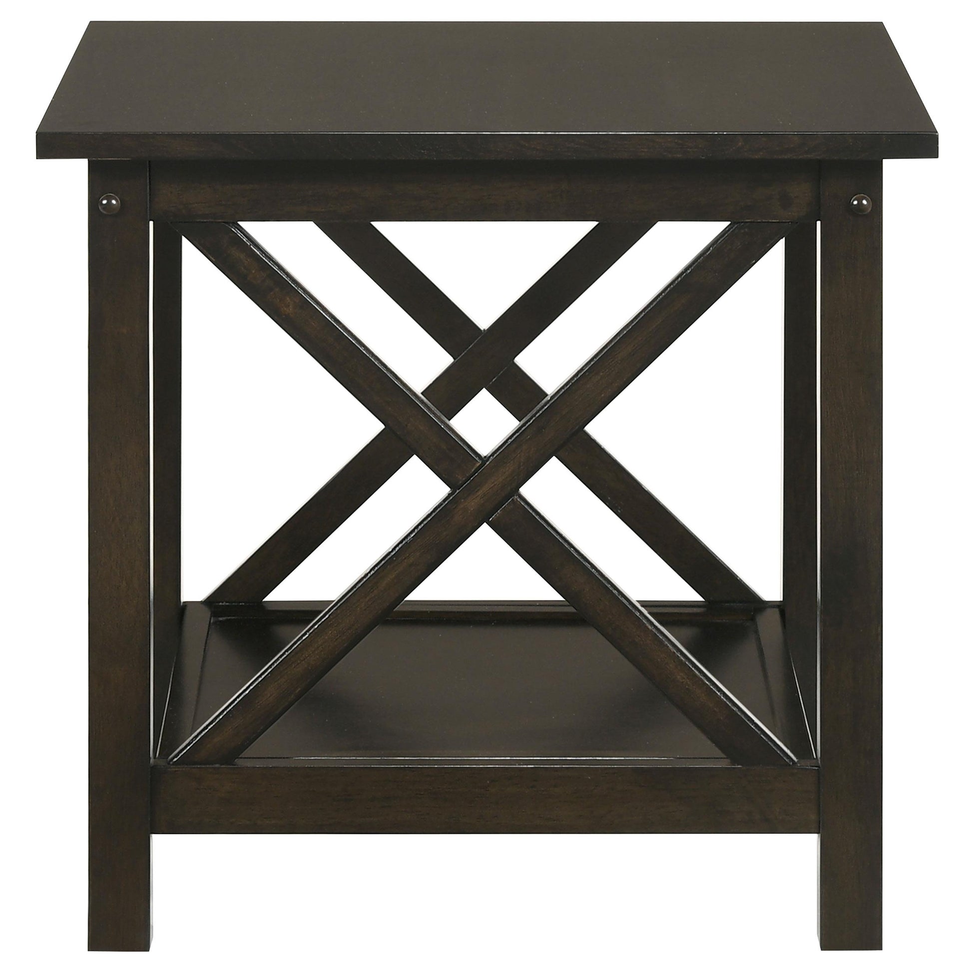 Coaster Furniture Rachelle 5909 3-piece Rectangular Coffee Table Set - Deep Merlot IMAGE 8