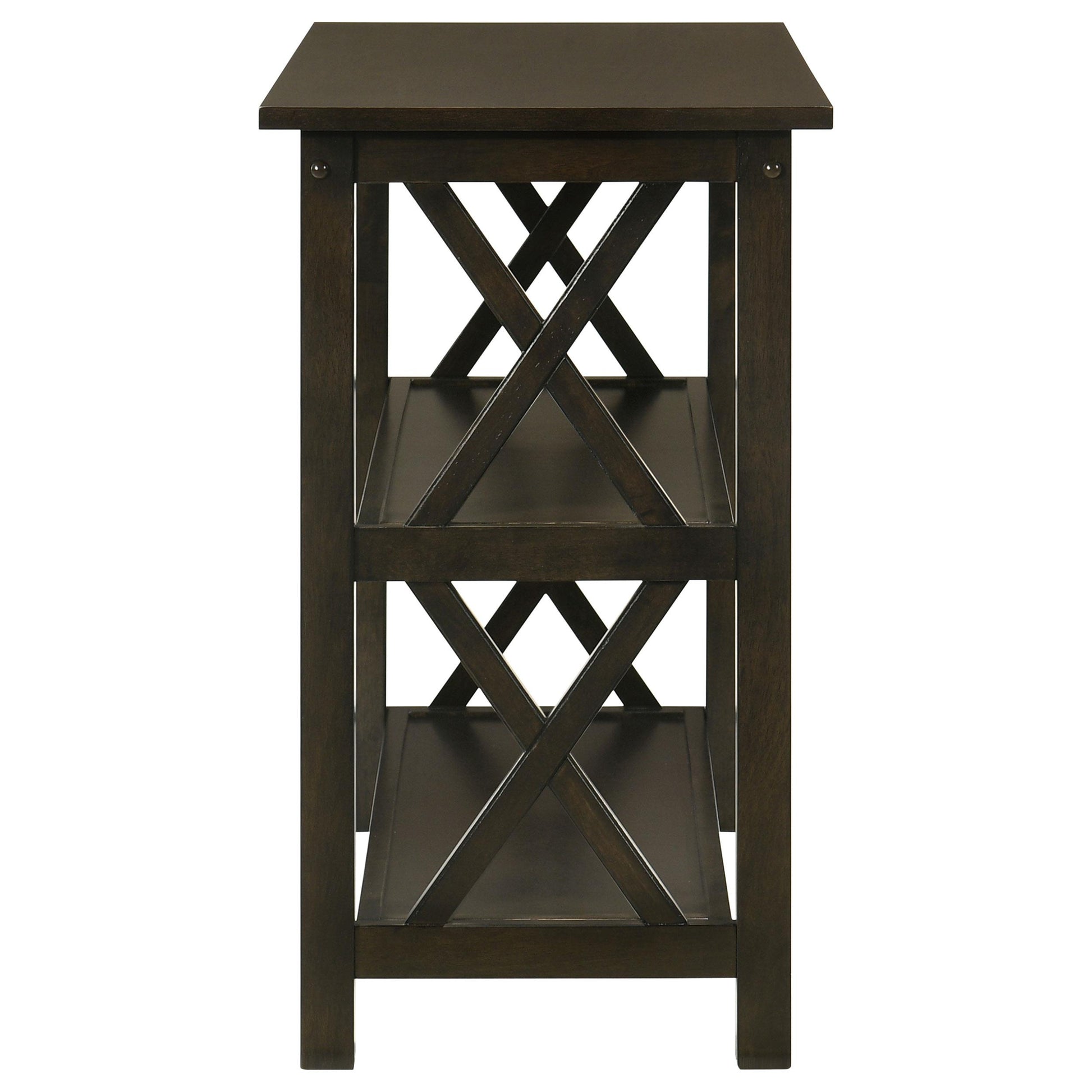 Coaster Furniture Rachelle 5910 2-shelf Wood Entryway Console Table - Deep Merlot IMAGE 3