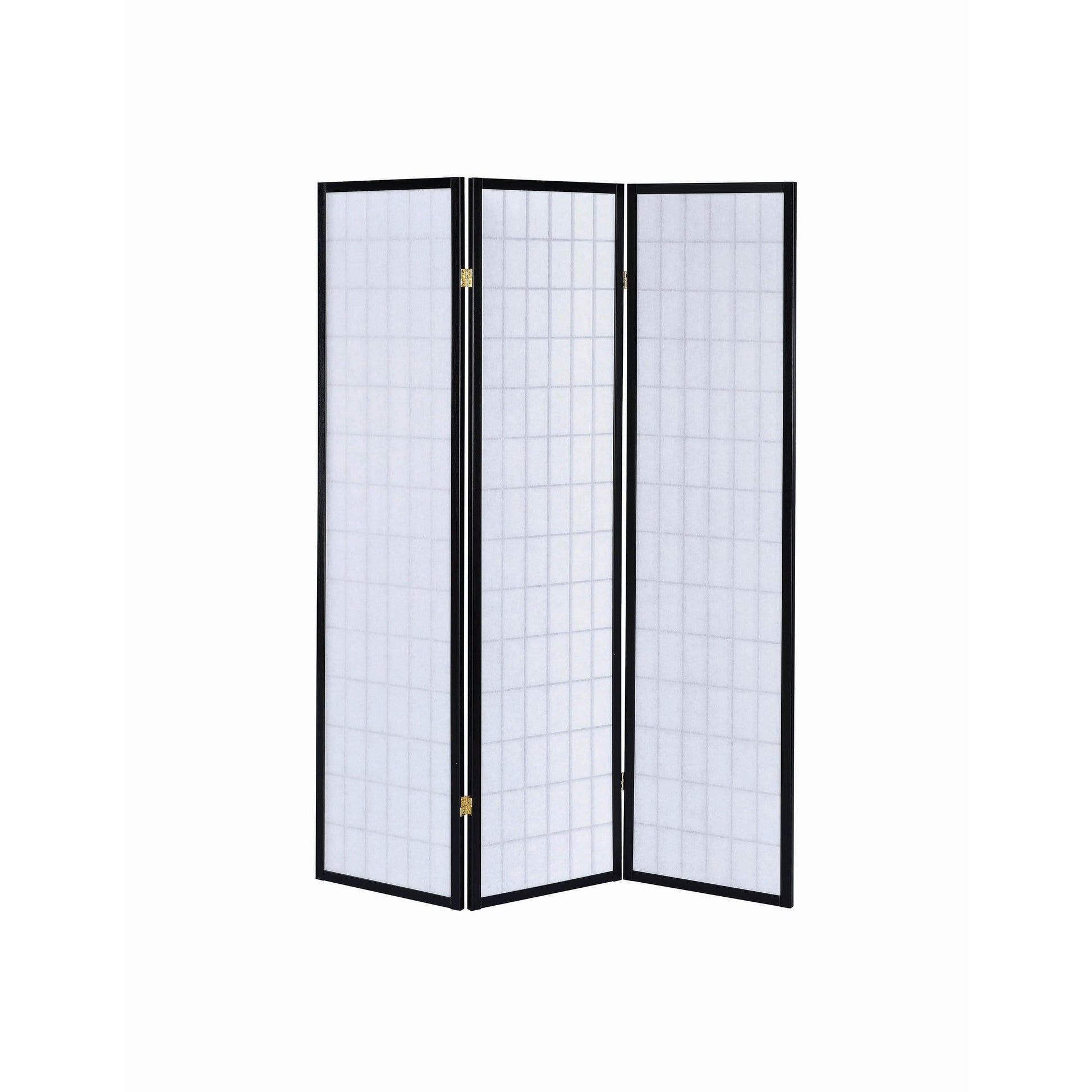 Coaster Furniture Carrie 4622 3-Panel Room Divider Folding Shoji Screen - Black IMAGE 4