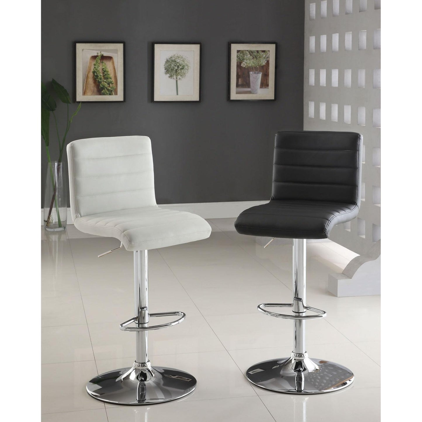  Furniture of America Passore Adjustable Height Stool CM-BR6905WH IMAGE 2