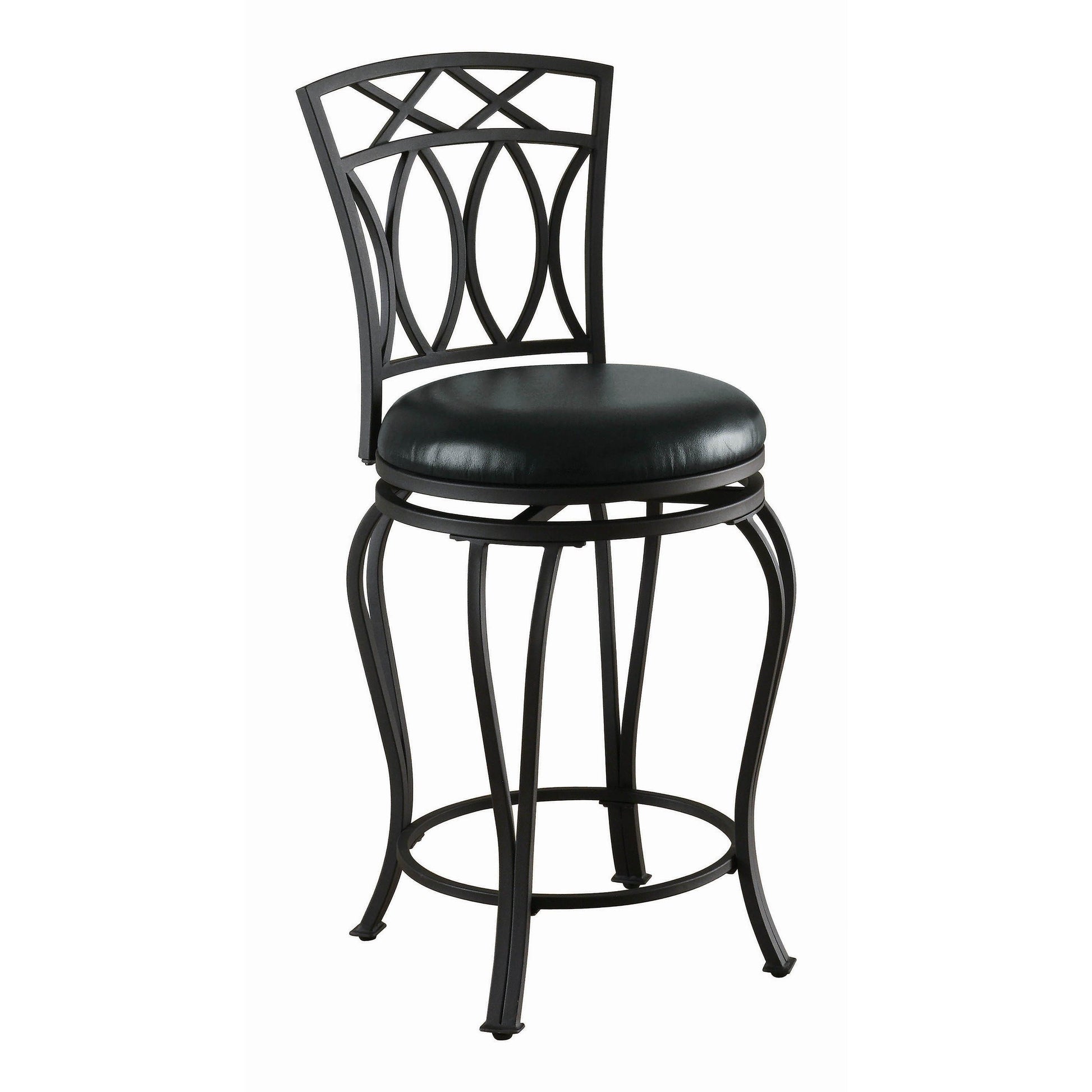Coaster Furniture Adamsville 122059 Upholstered Swivel Counter Height Stool - Black IMAGE 1