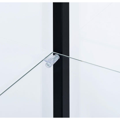 Coaster Furniture Delphinium 950170 5-shelf Clear Glass Curio Display Cabinet - Black IMAGE 9