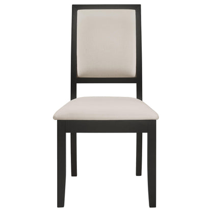 Coaster Furniture Louise 101562 Upholstered Wood Dining Side Chair - Black (Set of 2) IMAGE 2