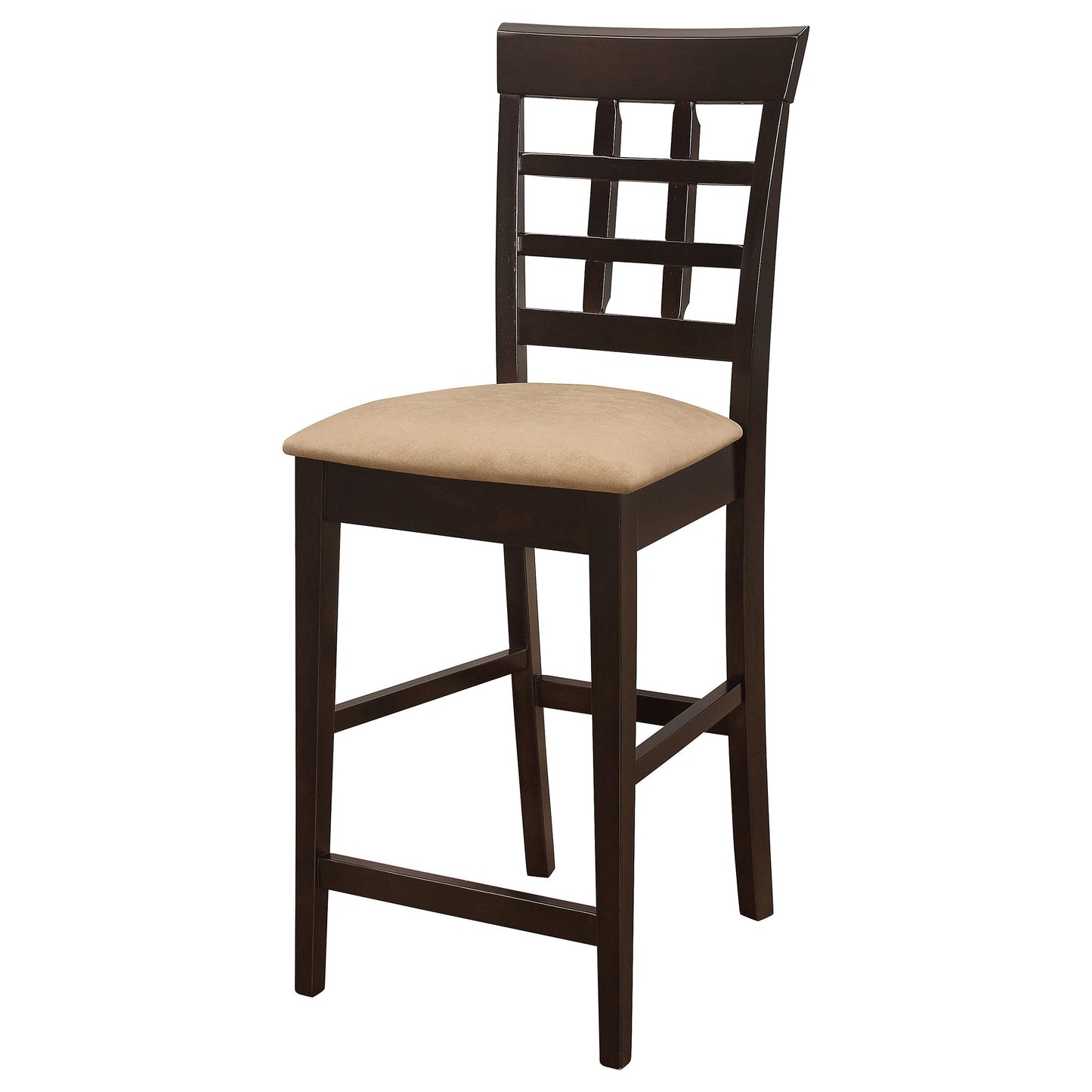 Coaster Furniture Gabriel 100209 Lattice Back Counter Chair - Cappuccino (Set of 2) IMAGE 3