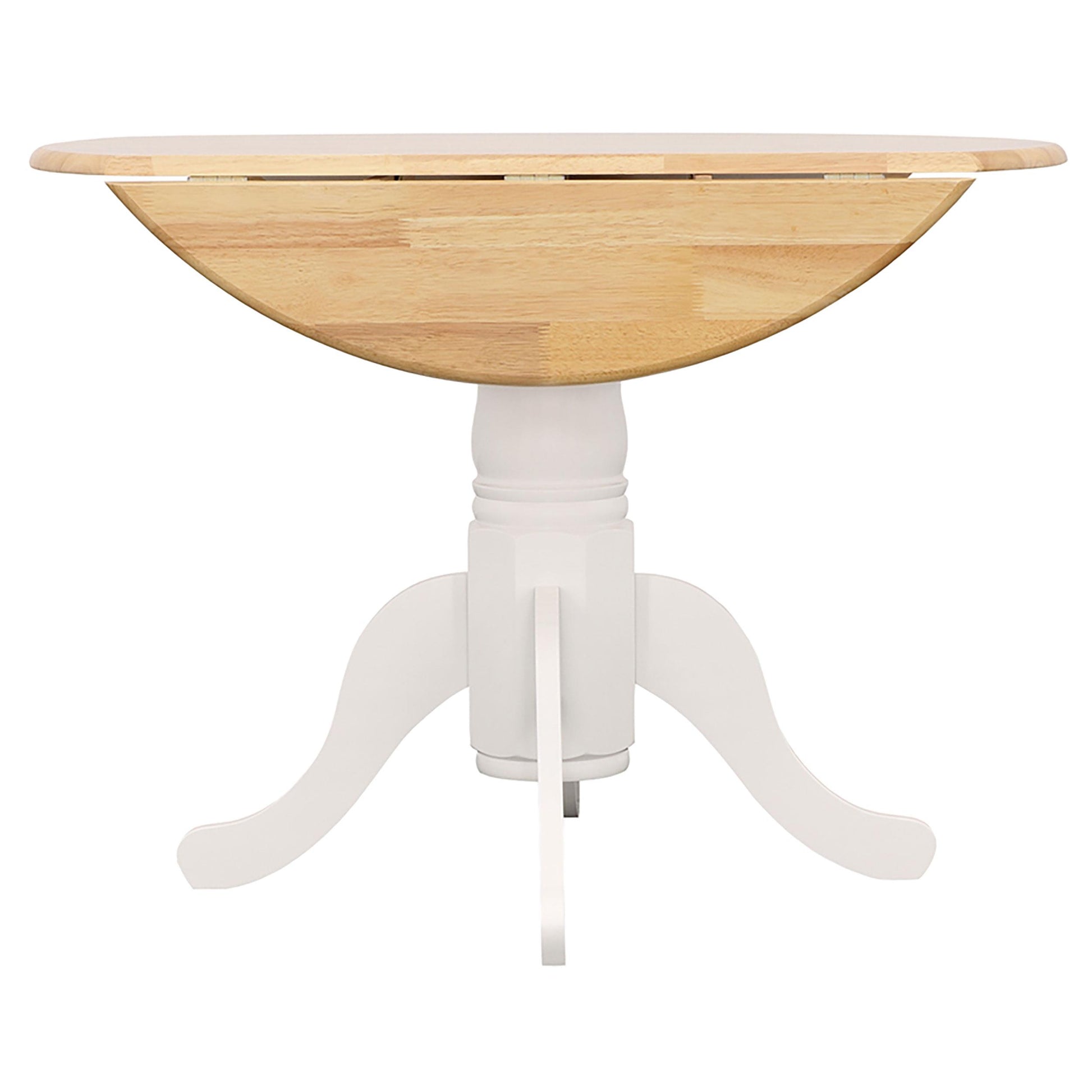 Coaster Furniture Allison 4241 Round 40-inch Drop Leaf Extension Dining Table - White IMAGE 4