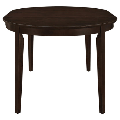 Coaster Furniture Gabriel 100770 Oval 60-inch Extension Leaf Dining Table - Cappuccino IMAGE 3