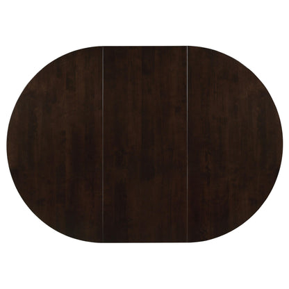 Coaster Furniture Gabriel 100770 Oval 60-inch Extension Leaf Dining Table - Cappuccino IMAGE 7