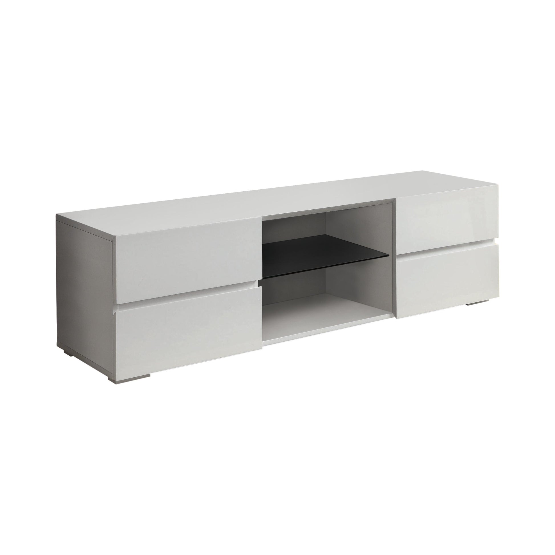 Coaster Furniture Galvin 700825 4-Drawer Wood 55" TV Stand - White High Gloss IMAGE 1