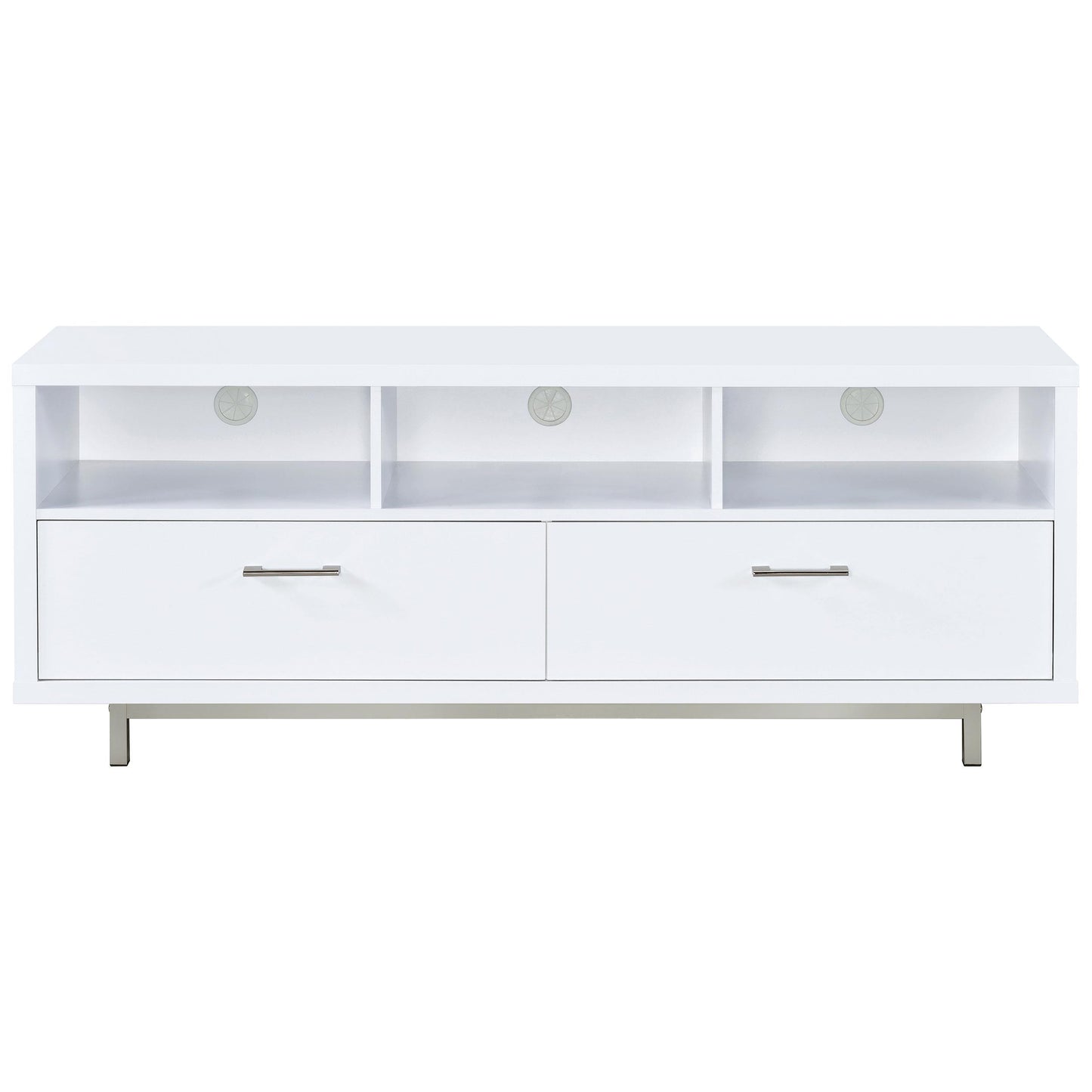 Coaster Furniture Casey 701972 2-Drawer Engineered Wood 60" TV Stand - White IMAGE 2