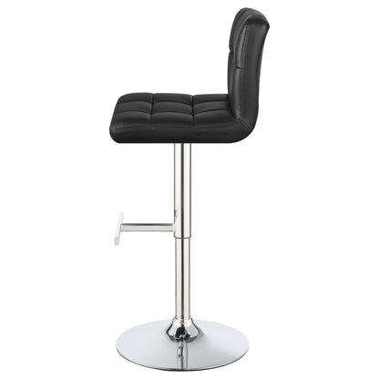 Coaster Furniture Lenny 102554 Upholstered Adjustable Bar Stool - Black (Set of 2) IMAGE 5