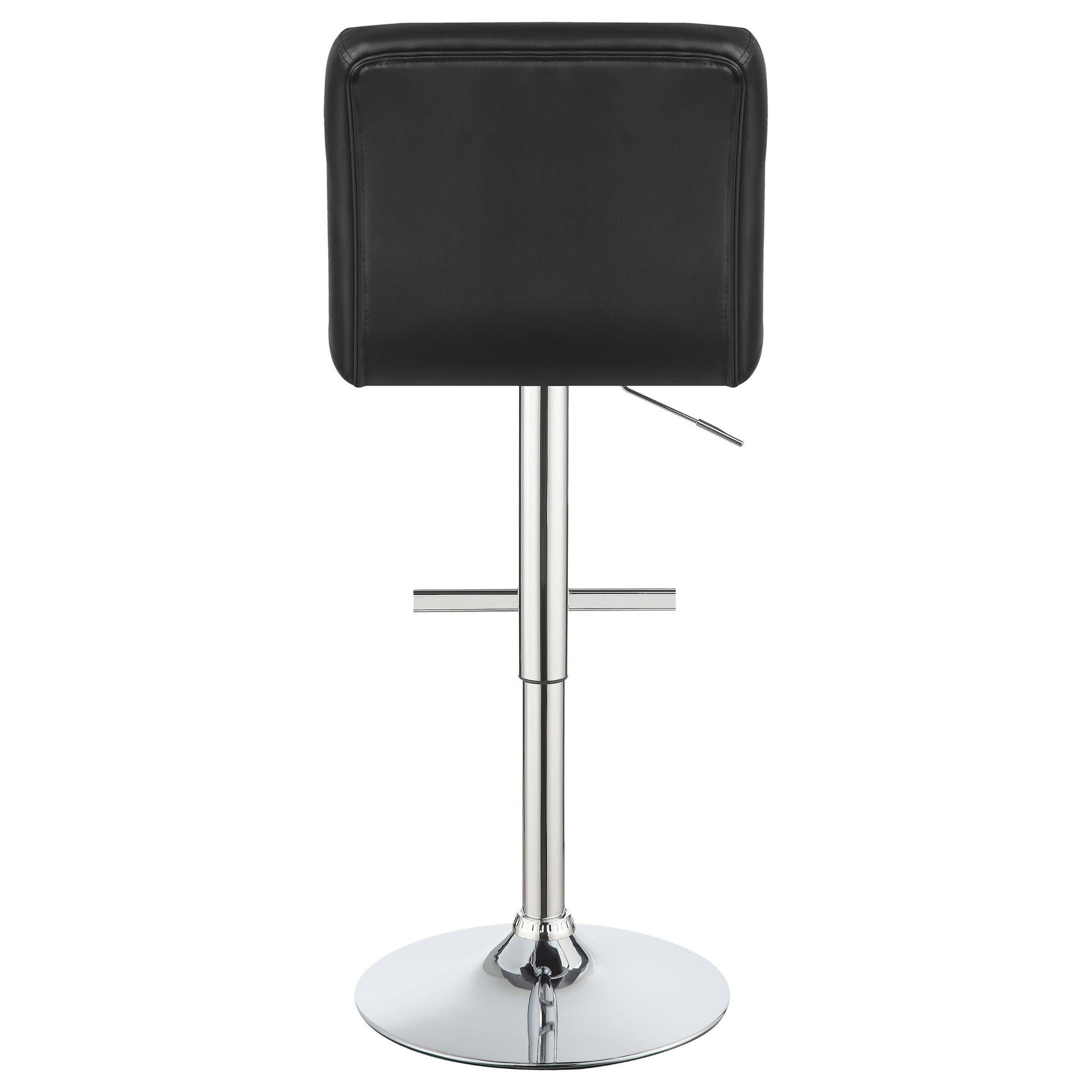 Coaster Furniture Lenny 102554 Upholstered Adjustable Bar Stool - Black (Set of 2) IMAGE 6