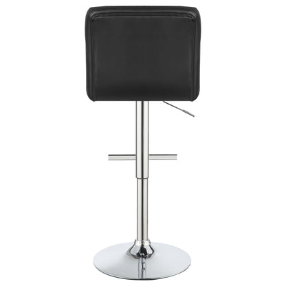 Coaster Furniture Lenny 102554 Upholstered Adjustable Bar Stool - Black (Set of 2) IMAGE 6