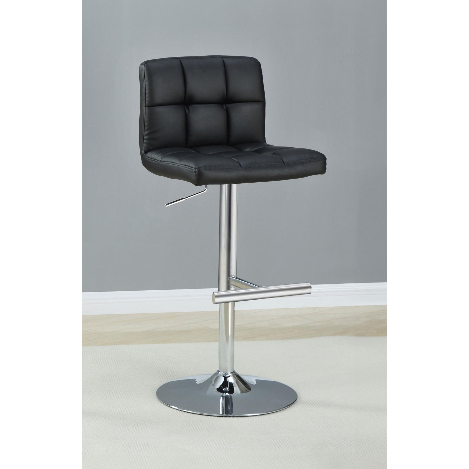 Coaster Furniture Lenny 102554 Upholstered Adjustable Bar Stool - Black (Set of 2) IMAGE 8
