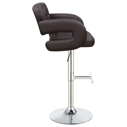  Coaster Furniture Brandi 102556 Adjustable Bar Stool - Chrome and Brown IMAGE 7