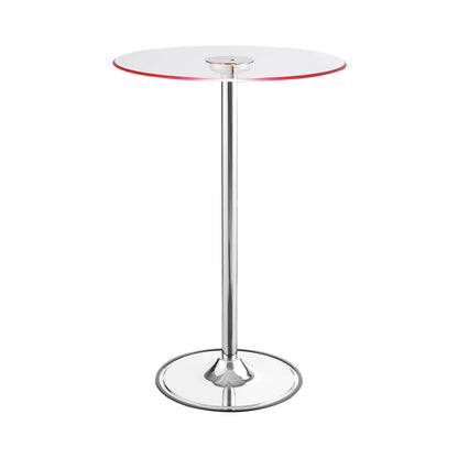 Coaster Furniture Thea 122400 Round 28-inch Glass Top LED Bistro Bar Table - Chrome IMAGE 2
