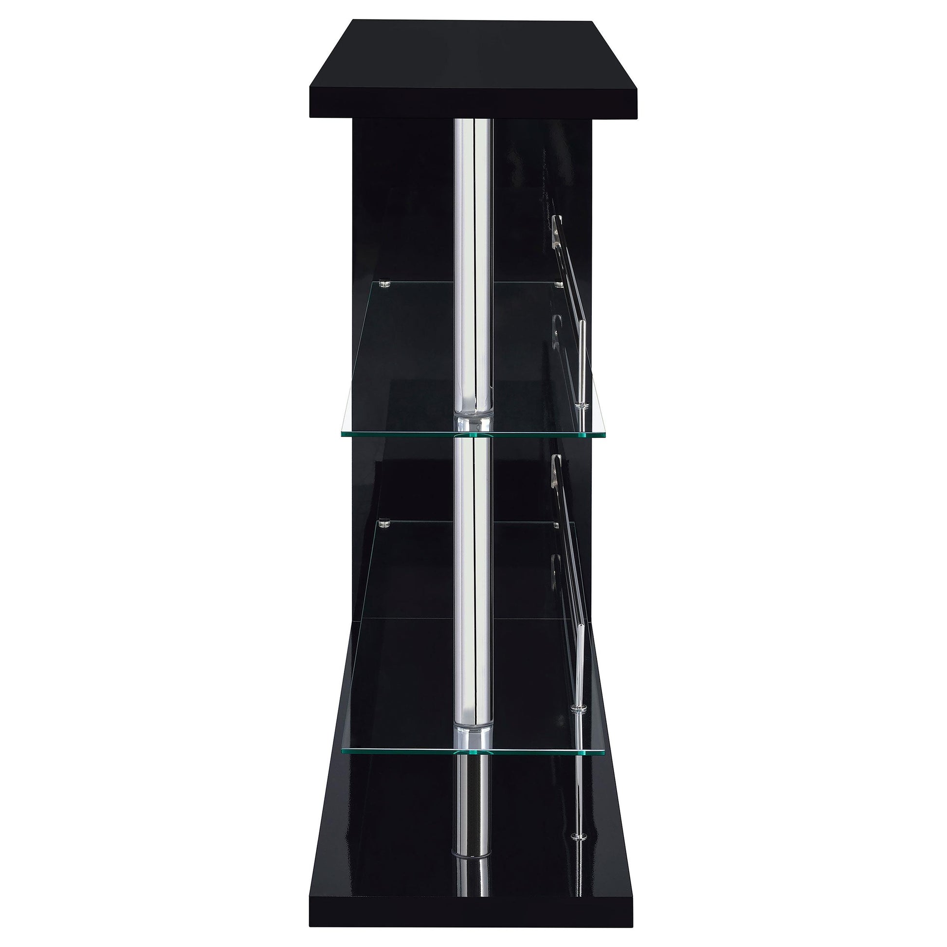 Coaster Furniture Prescott 100165 Rectangular Home Wine Table - Black High Gloss IMAGE 2