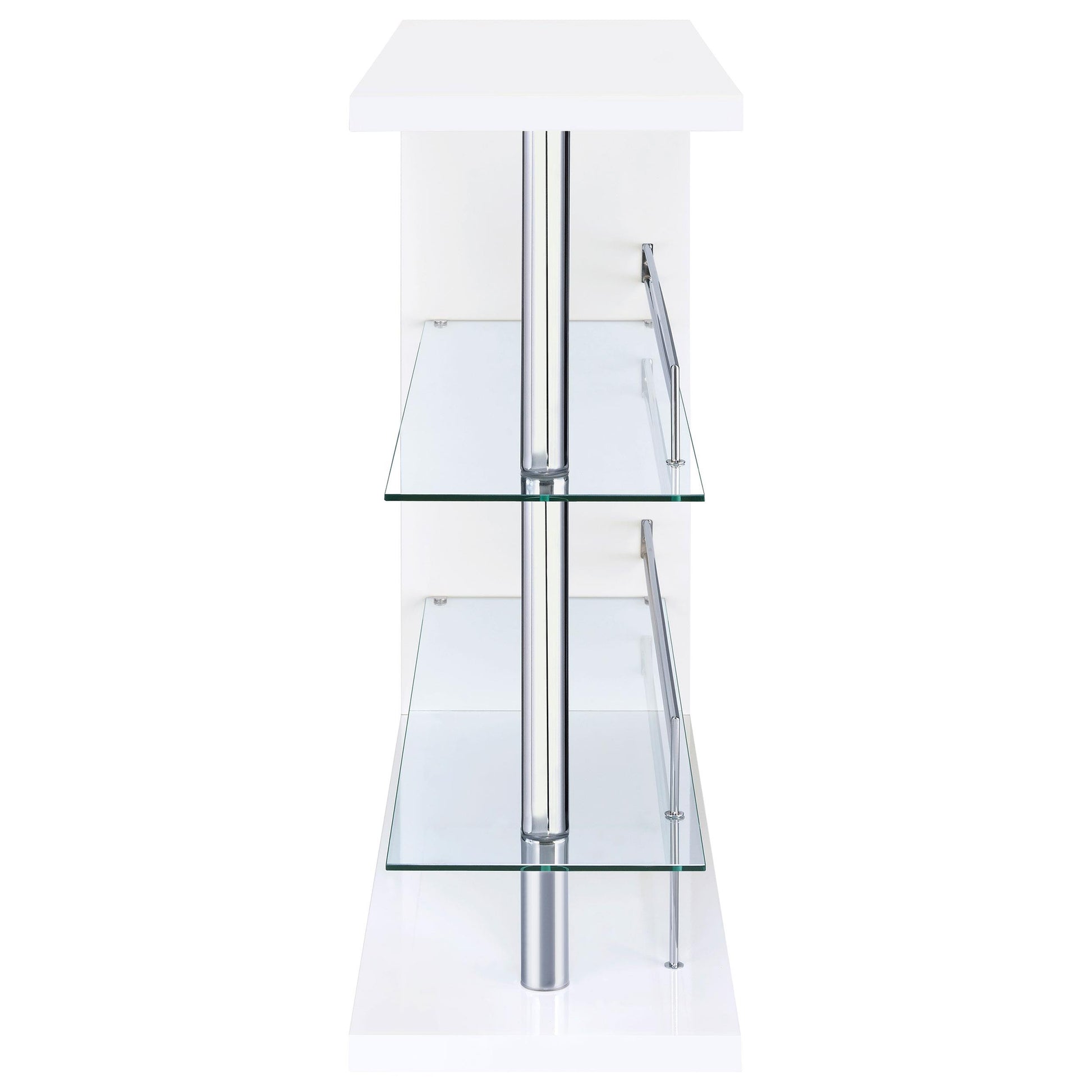 Coaster Furniture Prescott 100167 Rectangular Home Bar Table - White High Gloss IMAGE 2
